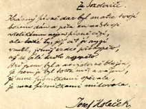 Ukázka rukopisu J. Holečka