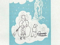 Písecké vánoce v kresbě Františka Zedníčka. 
