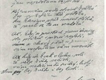 Ukázka rukopisu A. Klášterského
